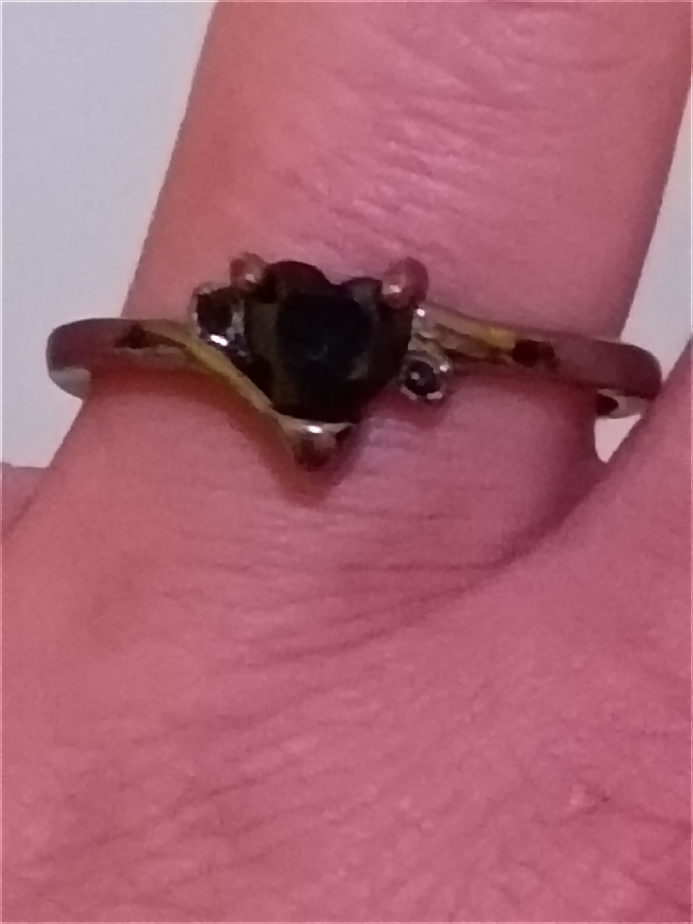 Black Heart Accent Ring - Unbranded